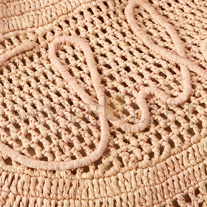 CHLOÉ SUMMER BANANA HOBO BAG IN RAFFIA CH25US902P0824M (36*21.5cm) 